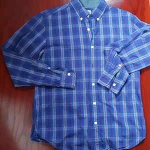 J Crew Button Up (blue/purple/pattern)